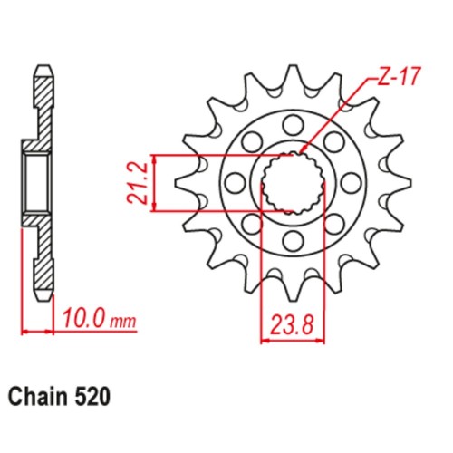 Supersprox Stealth Front Sprocket 10S-28H-xx (520)