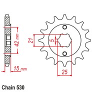 Supersprox Front Sprocket 10-492-14 (530)
