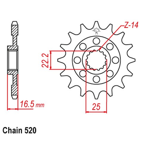 Supersprox Front Sprocket 10-742-15 (520)