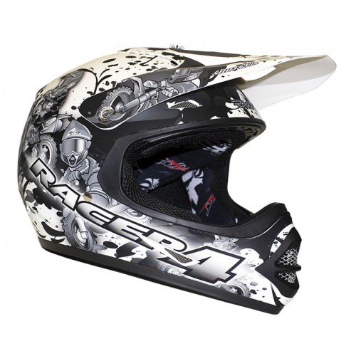 RXT Racer 4 Helmet Youth Matt Black/White