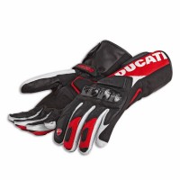 Ducati Performance C3 Leather Gloves Red/White/Black