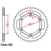 RK Rear Steel Sprocket (520)