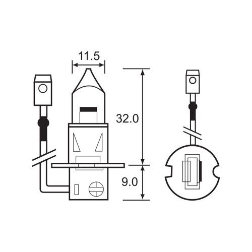Bulb - Halogen -  12V 55W H3 PK22S