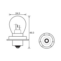 Bulb - Headlight -  12V 15W P26S A2848