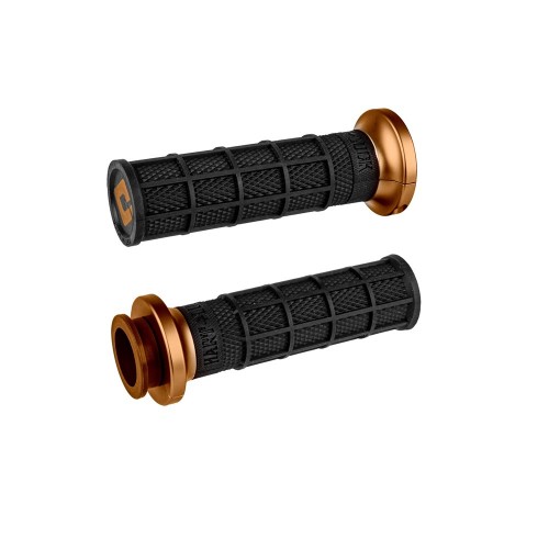 ODI Road V-Twin Full Waffle Lock On Grip Hart Luck Blk/Brnz Indian 18+