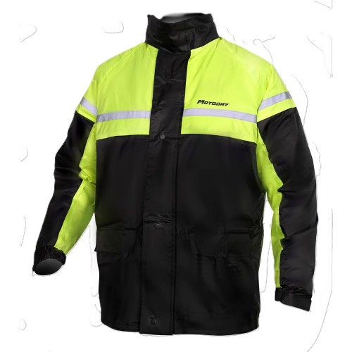 MotoDry Lightening Rain Jacket Black/Fluro