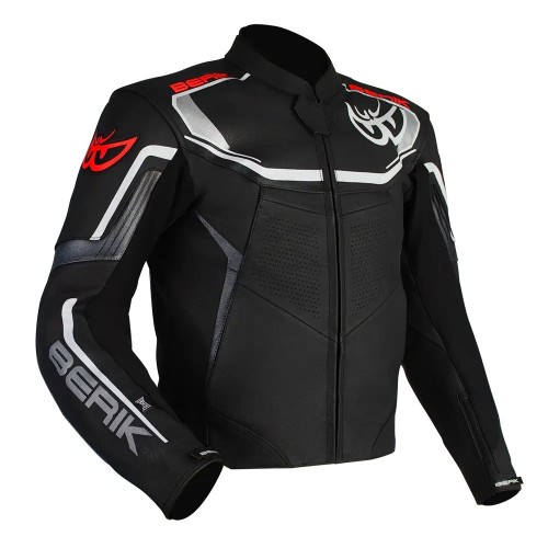 Berik Strada Leather Jacket Black/White