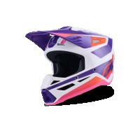 Alpinestars SM3 Heat Helmet White Purple Pink Gloss