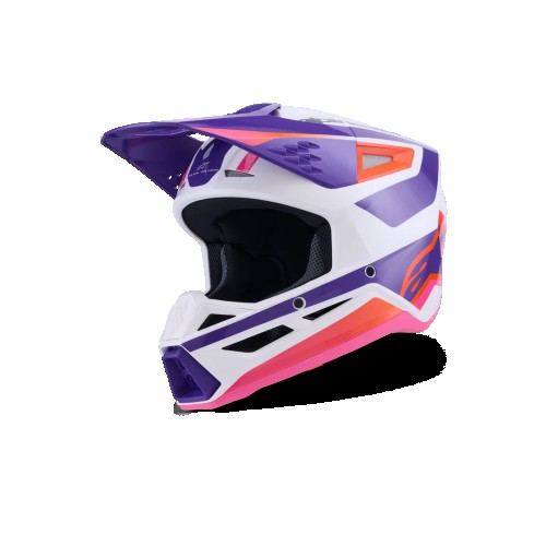 Alpinestars SM3 Heat Helmet White Purple Pink Gloss