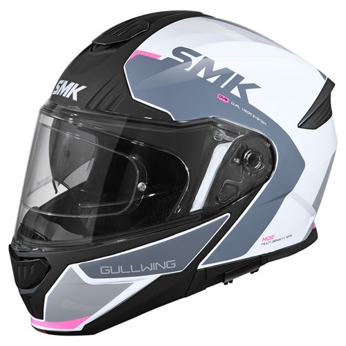 SMK Gullwing Helmet Kresto GL169 - White/Grey/Pink