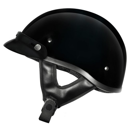 M2R Rebel Shorty Helmet With Peak - Black