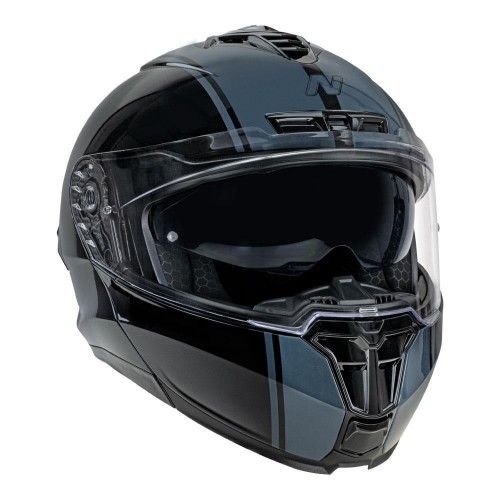 Nitro F920 DVS Turismo Gloss Black/Gunmetal Grey Modular Helmet