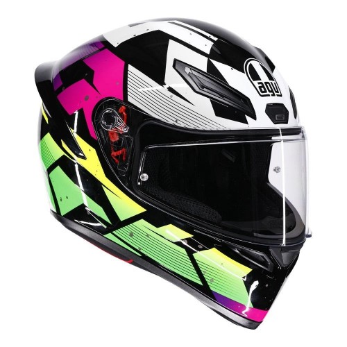 AGV K1 S Punkpulse Gloss Black/Purple/Lime Helmet