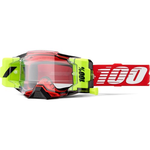 100% Armega Forecast Goggle Red - Clear Lens