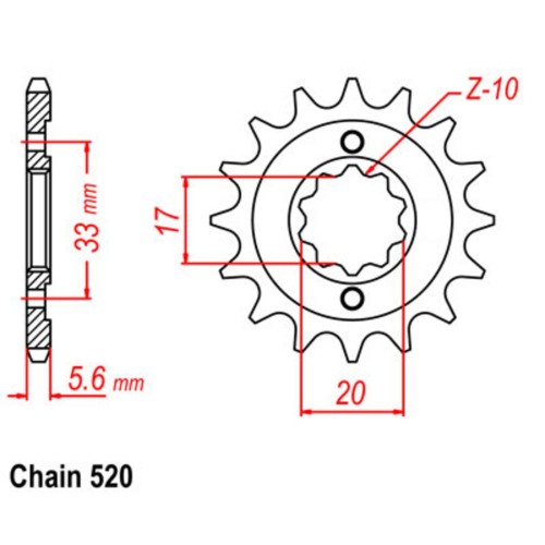 Supersprox Stealth Front Sprocket 10S-113-xx (520)