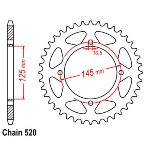 Supersprox Rear Sprocket (520)