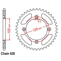 Supersprox Rear Sprocket (428)